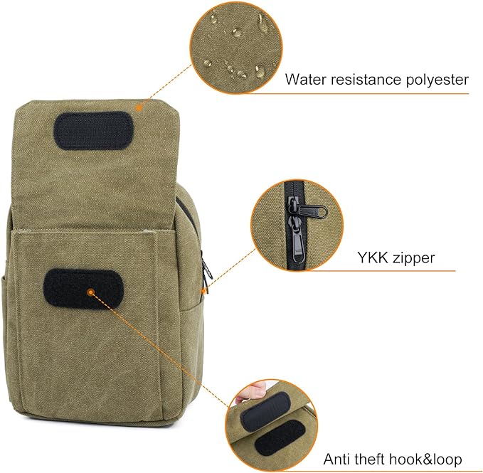 TULLIO Small Camera Bag, Lightweight Camera Sling Bag Waterproof - Image 2