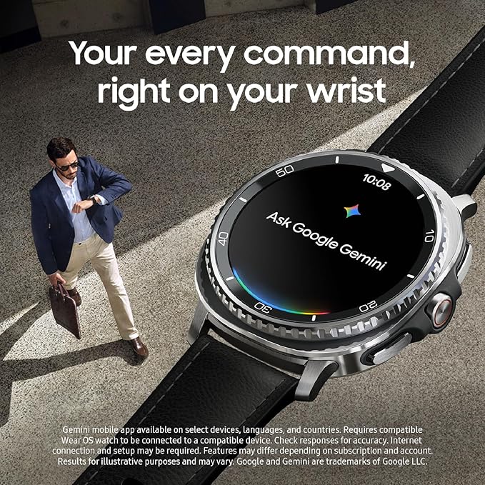 Samsung Galaxy Watch 8 Classic (2025) 46mm LTE Smartwatch, Cushion Design, Rotating Bezel, Quick Button, Sleep Coaching, Running Coach, Energy Score, White [US Version, 2 Yr Warranty]