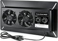 WARMOASIS 220 CFM Crawl Space Vent Fan with Dehumidistat & Thermostat, Dual Knobs for Speed & Humidity Control, 3000 RPM, Reduces Indoor Radon, Humidity & Odors, High-Efficiency Ventilation