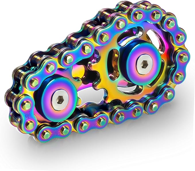 Valentines Day Gifts for Teens Boys Metal Fidget Spinner Toys for Adults Figette Bike Chain Roller Cool Gadgets ADHD Anxiety Stress Relief Items Figet Desk Offices EDC Men Christmas Stocking Stuffers