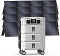 IEE SP5000 Solar Generator 5000W, 7680Wh Power Station with 4x200W Solar Panels, 5 AC Outlets(9000W Surge), 120V/240V Dual Voltage, LiFePO4 Battery for Home Backup Outdoors Camping RV Emergency