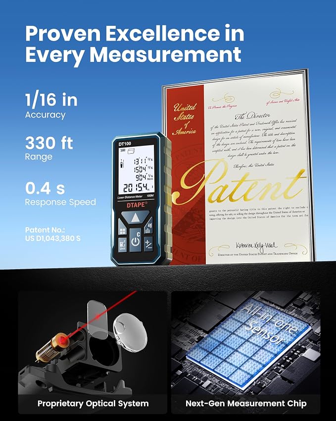 DTAPE 165 Ft Laser Measuring Tool, Fathers Day Dad Gifts, High-Accuracy Laser - Image 2