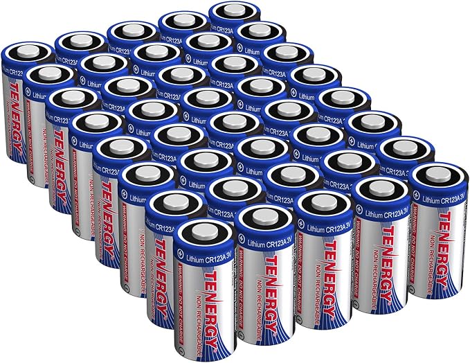 Tenergy 1500mAh 3V CR123A Lithium Battery, High Performance CR123A Cell by Tenergy