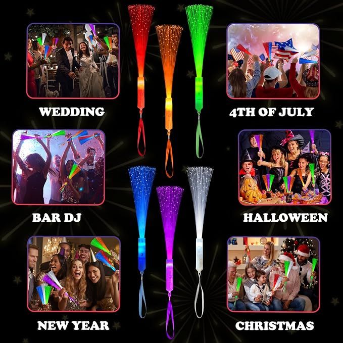 6 Pack Glow Sticks Toys Party Favors Supplies - Image 6