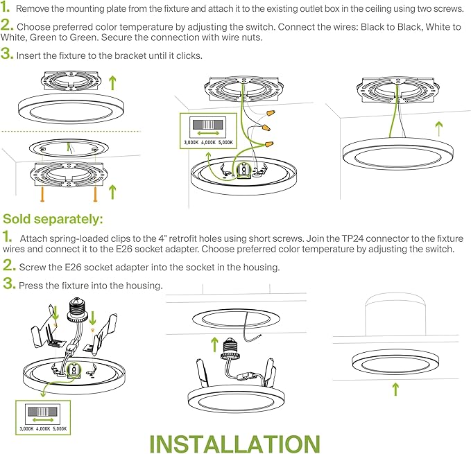 ASD LED 7" Round Flush Mount Ceiling Light Fixture, Low Profile Surface Lighting | 5CCT, Dimmable, Ultra-Thin, ETL Listed | 15W 1260LM 2700-6000K 120V | Kitchen, Hallway Lamp | Nickel, 12 Pack