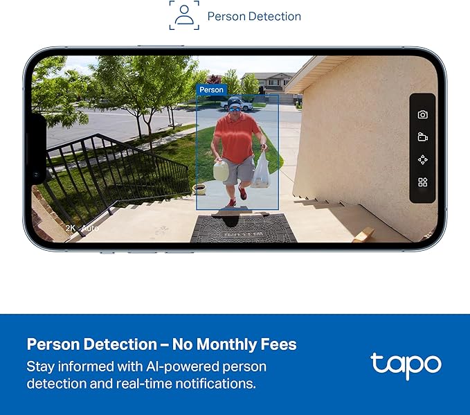 Tapo 1080p Outdoor Wireless Security Camera - Up to 180-Day Battery, Person Detection, Color Night Vision, Subscription-Free Local Storage or Optional Cloud, Works with Alexa & Google Assistant, C401