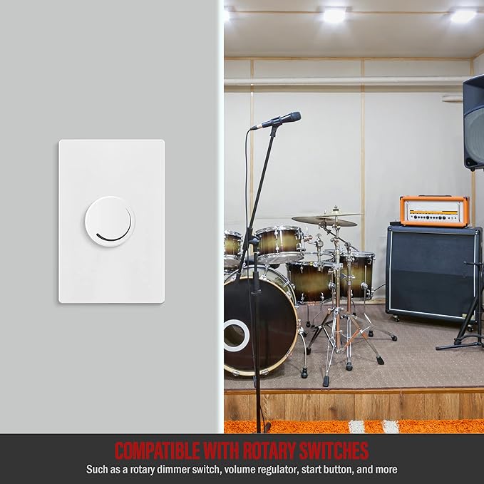 ENERLITES Screwless Toggle Switch Wall Plate, Child Safe Light Switch Cover, Standard Size 1-Gang 4.68" x 2.93", Unbreakable Polycarbonate Thermoplastic, UL Listed, SI8811-W, Glossy, White