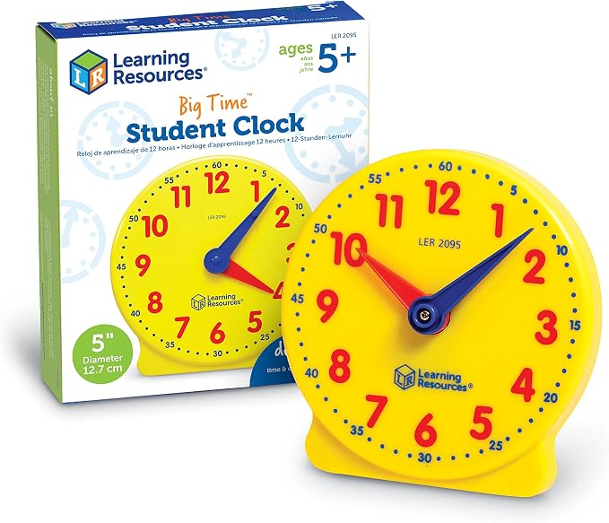 Learning Resources Big Time Student Clock, Teaching & Demonstration Clock by LearningResources