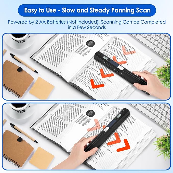 Portable Document Scanner, 900DPI Handheld Scanner Wand - Image 5