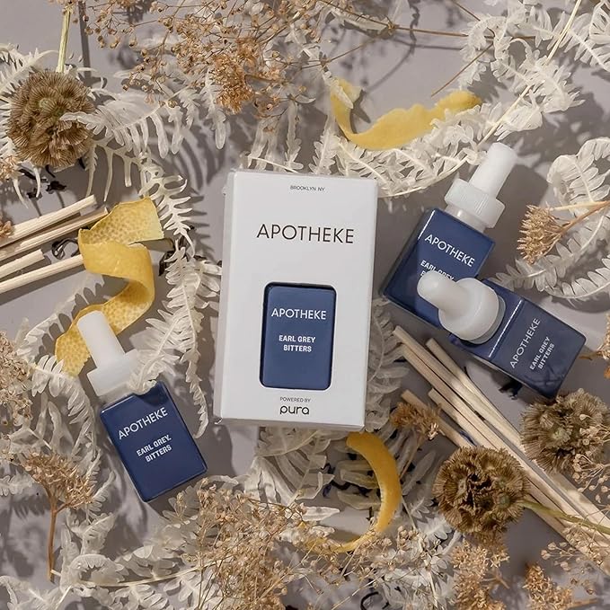 Pura Smart Home Plug-in Diffuser Refills by Apotheke, (Earl Grey) - Pura Fragrance Refills - Long-Lasting Aromatherapy Air Freshener Fragrance Products with Perfume-Grade Essential Oils