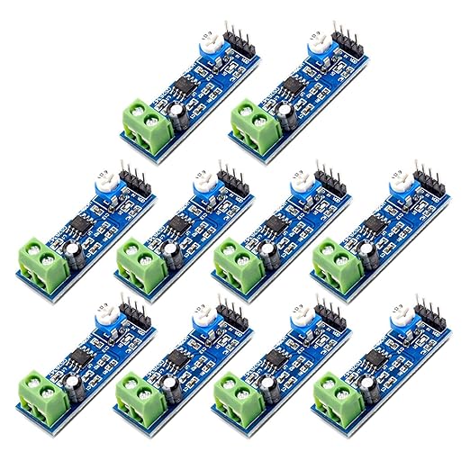 Onyehn 10pcs LM386 200 Times gain Audio Power Module for Arduino EK1236 (Amplifier Board Mono Power Amplifier 5V-12V 10K Adjustable)