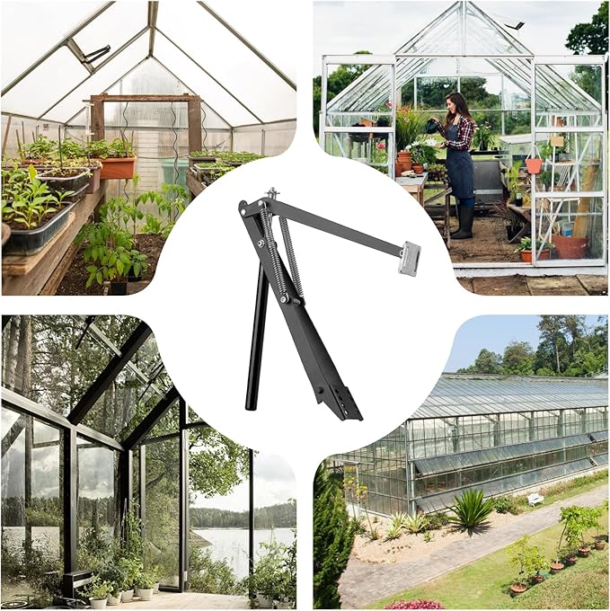 Greenhouse Vent Automatic Opener Greenhouse Accessories Window Opener Auto Vent Kit Sensitive Gardening Tools Automatic Greenhouses Supplies Solar Heat Sensitive Dual Spring Lifts 33lbs (2pc)