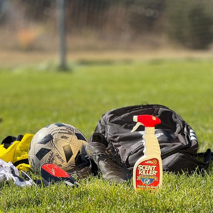 Scent Killer Sports Equipment Deodorizer Spray - Unscented Sports Equipment Deodorizer for Shoes, Gym Bags, Helmets and Gear – 16 FL OZ