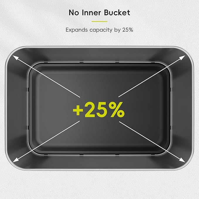 EKO EcoNova 13.2 Gallon/ 50L Automatic Sensor Kitchen Trash Can, Stainless Steel Touchless Garbage Bin with Soft-Close &Stay-Open Lid, Fingerprint-Resistant