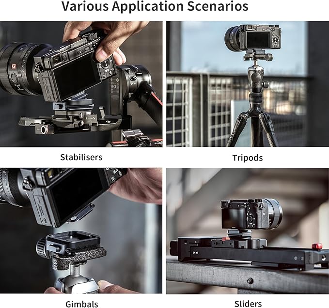 PGYTECH Quick Release Plate +Adapter w/Arca Swiss Clamp Camera Mount for Sony/Nikon/Fuji/DJI Quick Setup Mount with Tripods Adapter