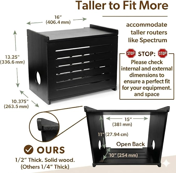 Wooden WiFi Router Storage Box - Image 3