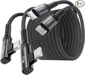 USB C Cable [2Pack, 10ft] 240W Fast Charging Type C Cord, Nylon Braided USB 2.0 Cable for iPhone 17 16 15 Pro Plus Pro Max Air, iPad Pro, Samsung Galaxy S24 S23, Switch, MacBook Pro, Pixel-Black