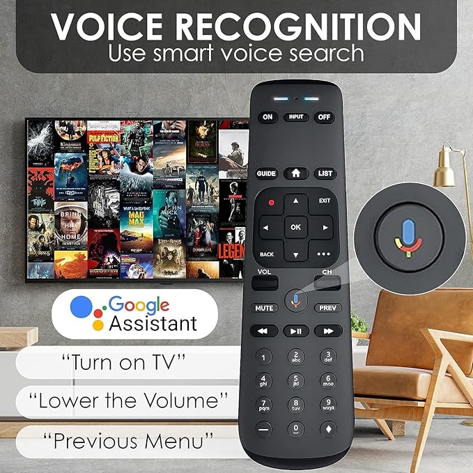 DirecTV AT&T TV Now RC82V 2nd Generation Gemini Stream Voice Recognition Replacement Remote Control, Compatible with C71KW-200 & C71KW-400 Osprey Receiver Set-Top Boxes - Requires Compatible Receiver