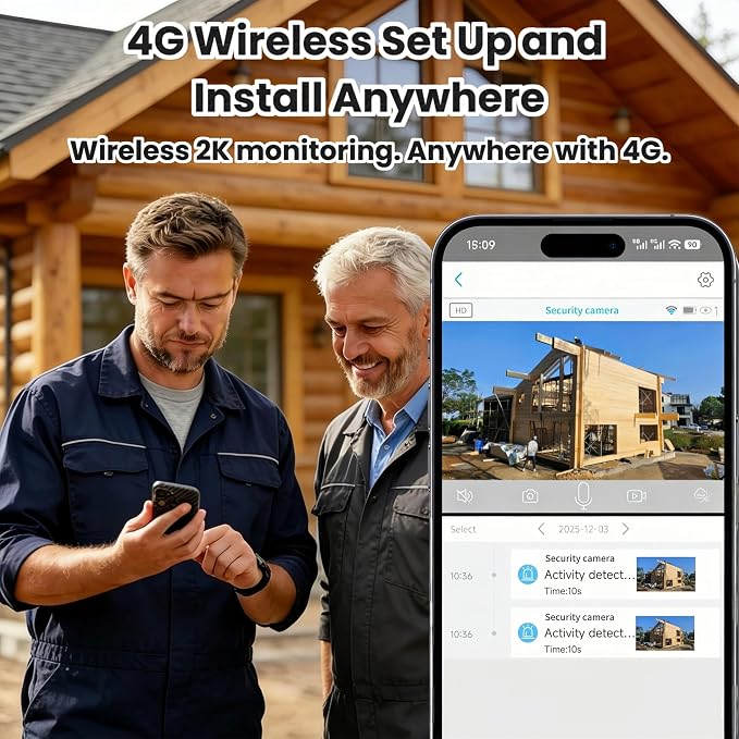 No WiFi Security Camera, 4G LTE Cellular Security Camera Battery Powered - Image 3