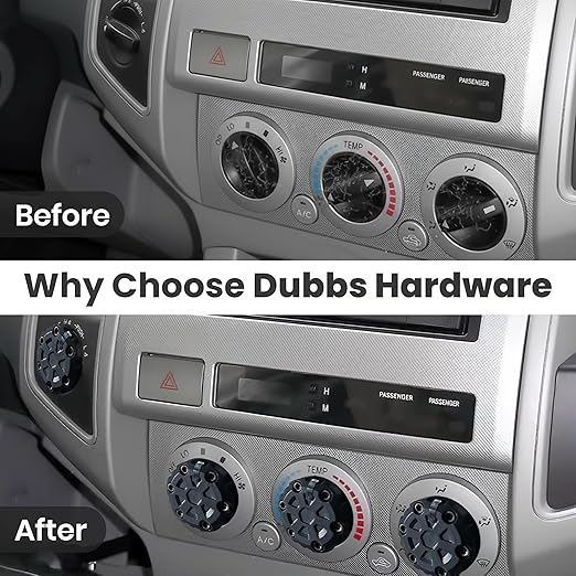 4 Pack - 2nd Gen Tacoma Accessories AC Knob Upgrade - 2005,2006,2007,2008,2009,2010,2011,2012,2013,2014,2015 Tacoma Climate Control Dial Mods Set - for Toyota Interior Replacement Kit