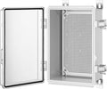 Gratury Junction Box, IP67 Waterproof Plastic Enclosure for Electrical Project, Hinged Grey Cover, Includes Mounting Plate and Wall Bracket (Transparent Cover, 11.4"×7.5"×5.5")