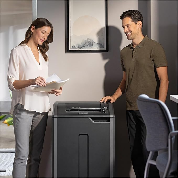 Fellowes Powershred 425Ci 100% Jam Proof Commercial Grade 30-Sheet Cross-Cut Paper Shredder, TAA Compliant (38425), Black