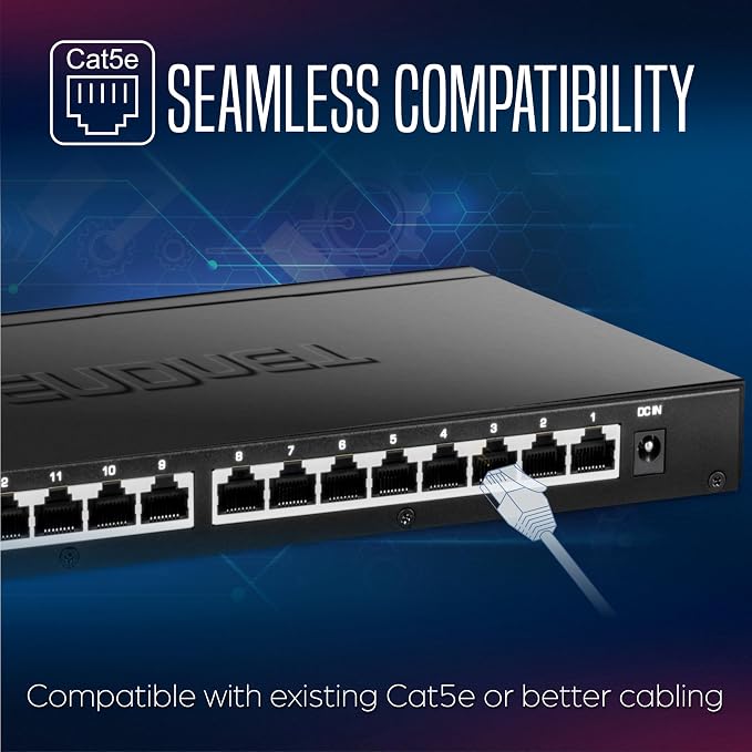 TRENDnet 16-Port Unmanaged 2.5G Desktop Network Ethernet Switch, 16 x 2.5Gb - Image 6