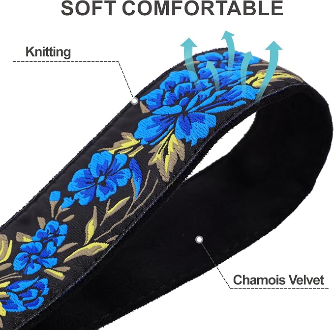 Padwa Lifestyle Blue Rose Camera Strap - Image 3