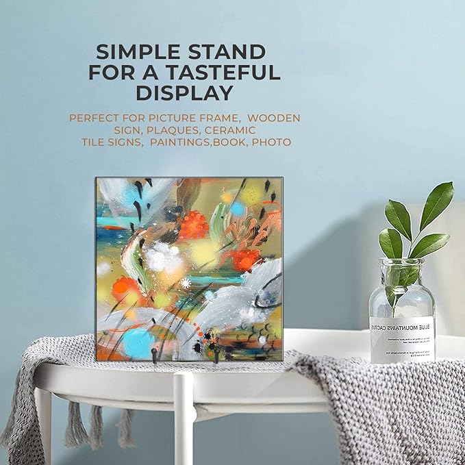 TR-LIFE 3 Pack 4.5 Inch Plate Stands for Display - Easel Holder Stand for Picture Frame, Decorative Platter, Book, Photo