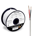 Voltive 16/2 Speaker Wire, in-Wall CL3 & Direct Burial, White, 100ft - 16AWG, 2 Conductors, Stranded Oxygen-Free Copper, UL Listed - V-1210-2