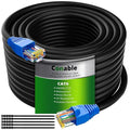 Cat6 Outdoor Ethernet Cable 50ft, Heavy Duty Double Jackets Internet Cord by Conable
