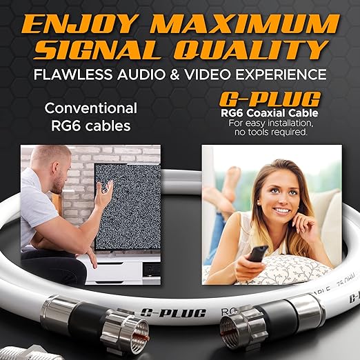 G-PLUG 25FT RG6 Coaxial Cable Connectors Set - Image 6