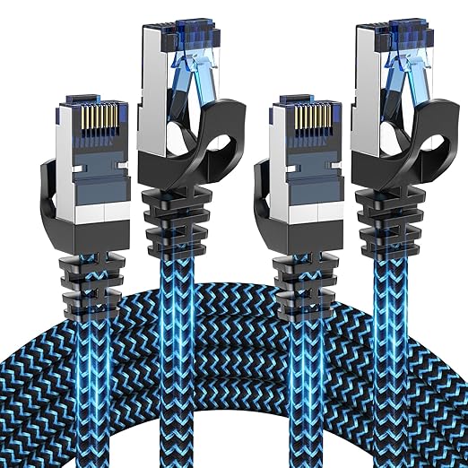 Cat8 Ethernet Cable 10 ft 2 Pack, High Speed 40Gbps 2000MHz, Compatible by CABNEER