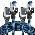 Cat8 Ethernet Cable 1 ft 2 Pack, High Speed 40Gbps 2000MHz, Compatible by CABNEER