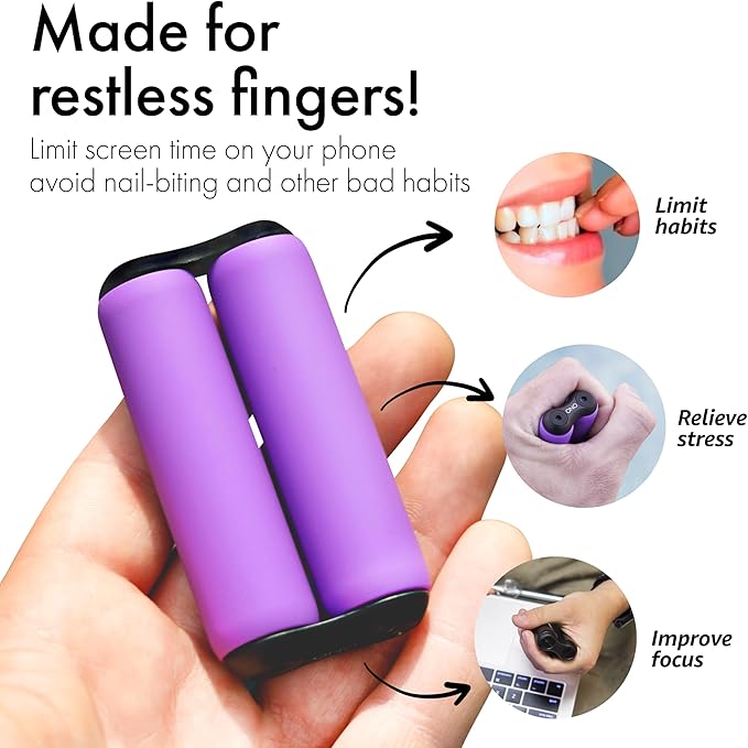 ONO Roller - Handheld Fidget Toy for Adults | Help Relieve Stress, Anxiety, Tension | Promotes Focus, Clarity | Compact, Portable Design (Purple, Full Size - ABS Plastic)