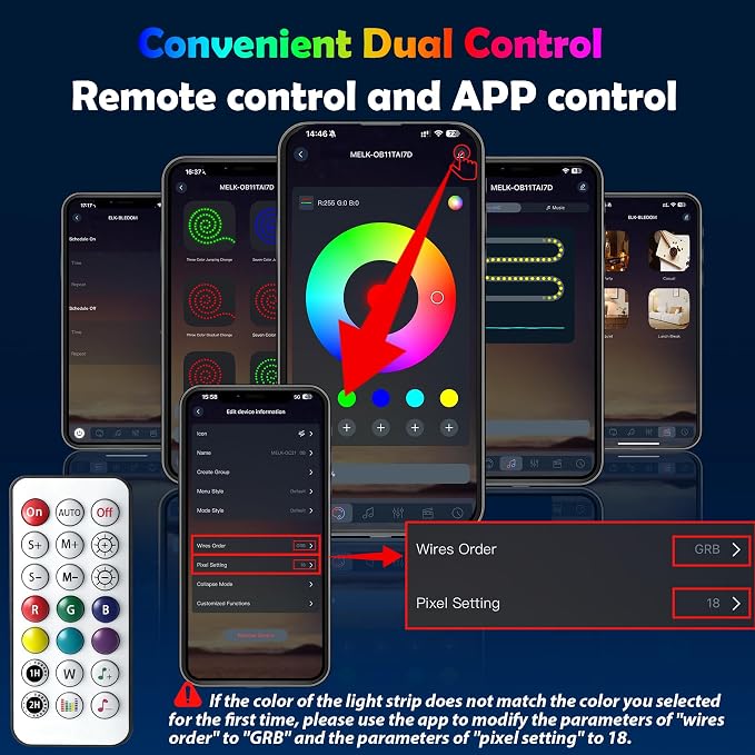RGB-IC Car Led Strip Lights, Interior Car Lights, App and Remote Control - Image 3