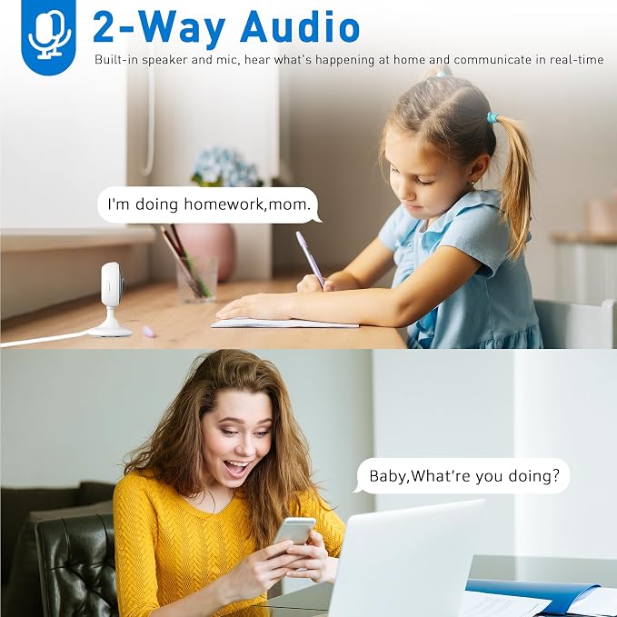 WiFi Security Camera, 2K Indoor Camera - Image 2