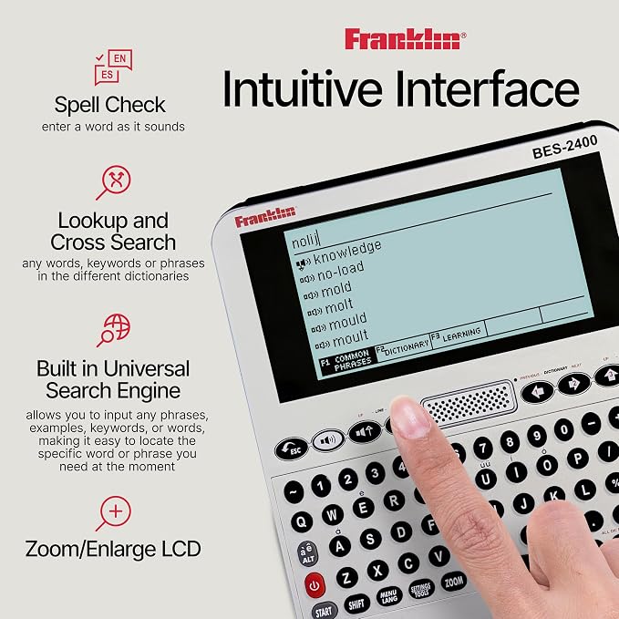 Franklin BES-2400 Talking Bilingual Dictionary English - Image 5