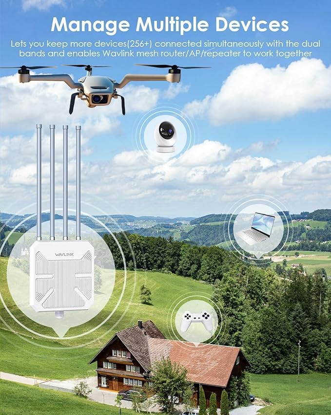 WAVLINK 2026 AX3000 WiFi 6 Wireless Outdoor Repeater, Long Range Outdoor WiFi - Image 3