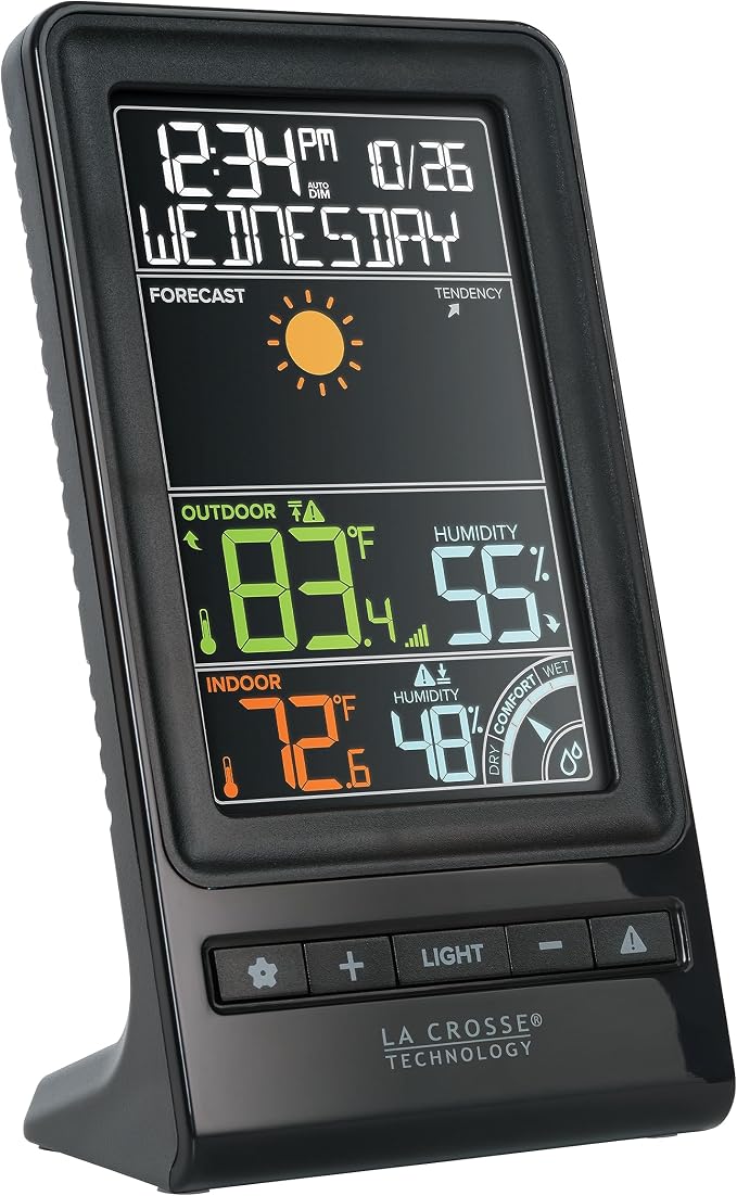 La Crosse Technology 308-1415C Digital Multi-Color Wireless Forecast Station - Image 4