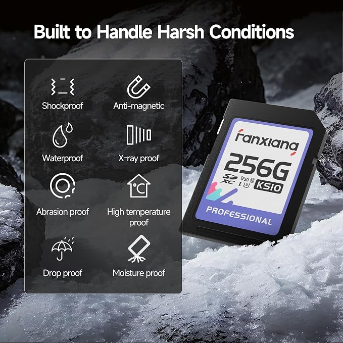 fanxiang 256GB SDXC Memory Card SD Card, Full-HD & 4K Video, - Image 6