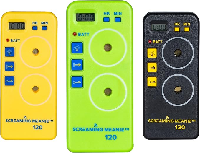 Screaming Meanie TZ-120 Extremely Loud Alarm Timer, Multi-Purpose Timer with 2 Sound Levels Perfect for Heavy Sleepers, Truckers, or Travelers (9v Battery Included) - Green
