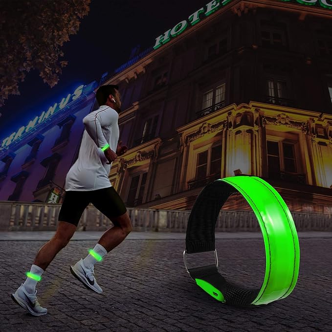 2 Pack Rechargeable LED Reflective Armband, High Brightness High Visibility - Image 6