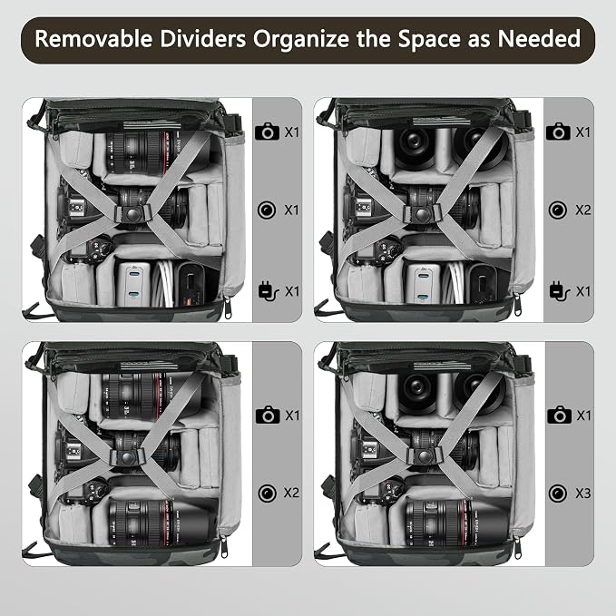 TORIBIO Camera Sling Bag, DSLR/SLR/Mirrorless Camera Bag - Image 4