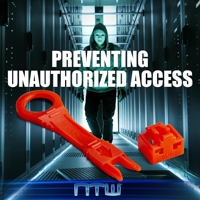 NTW Network Port Blocker & Dust Cover, Ethernet Port Protector, Secure RJ45 - Image 4