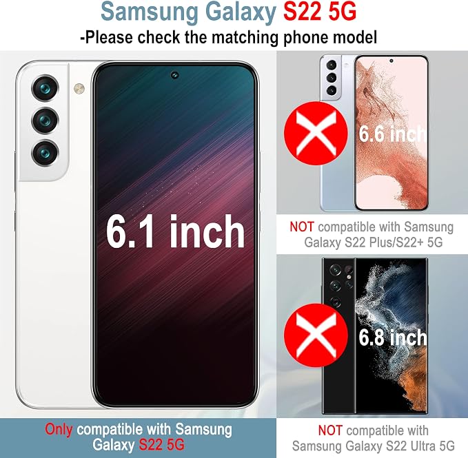 AACL 3-Pack for Samsung Galaxy S22 Screen Protector Hybrid Film, - Image 2