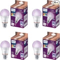PHILIPS Smart LED Full Color Light Bulb 4-Pack, A19 60W 800LM E26 Indoor by PhilipsLightingLED