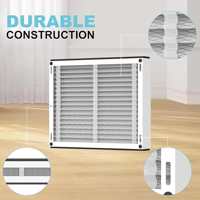 (2-Pack) 410 Replacement Filter Compatible with April-Aire Whole House Air Purifier 1410, 1610, 2410, 2416, 3410, 4400, MERV 10, 16 x 28 x 4 Air Filter Replacement