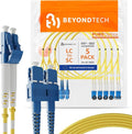 BEYONDTECH 2m LC to SC Fiber Patch Cable – UPC Single-Mode Duplex Fiber Optic by Beyondtech