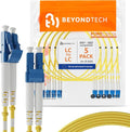 BEYONDTECH 3m LC to LC Fiber Patch Cable – UPC Single-Mode Duplex Fiber Optic by Beyondtech